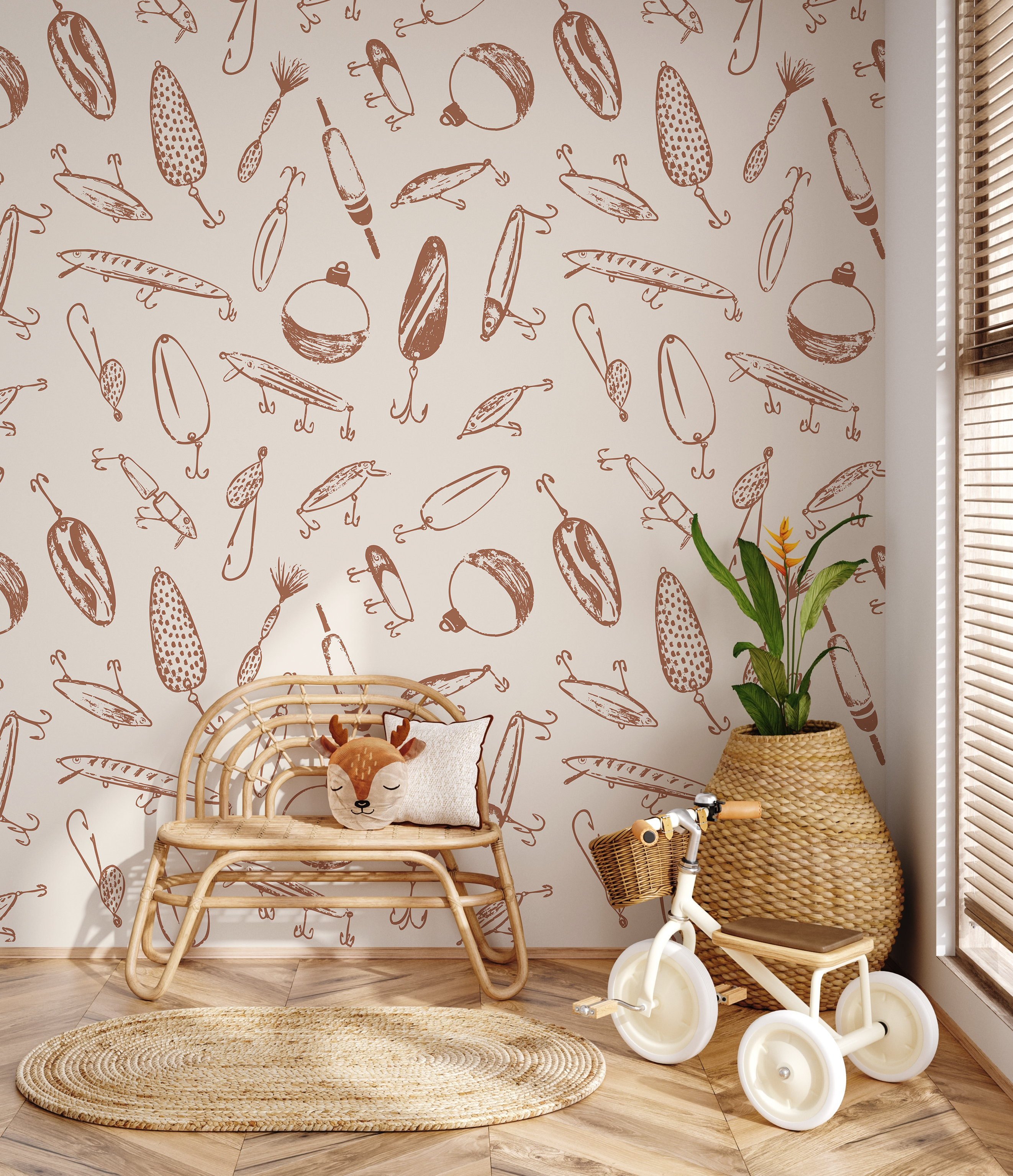Bait Wallpaper By Kim Hallquist Designs