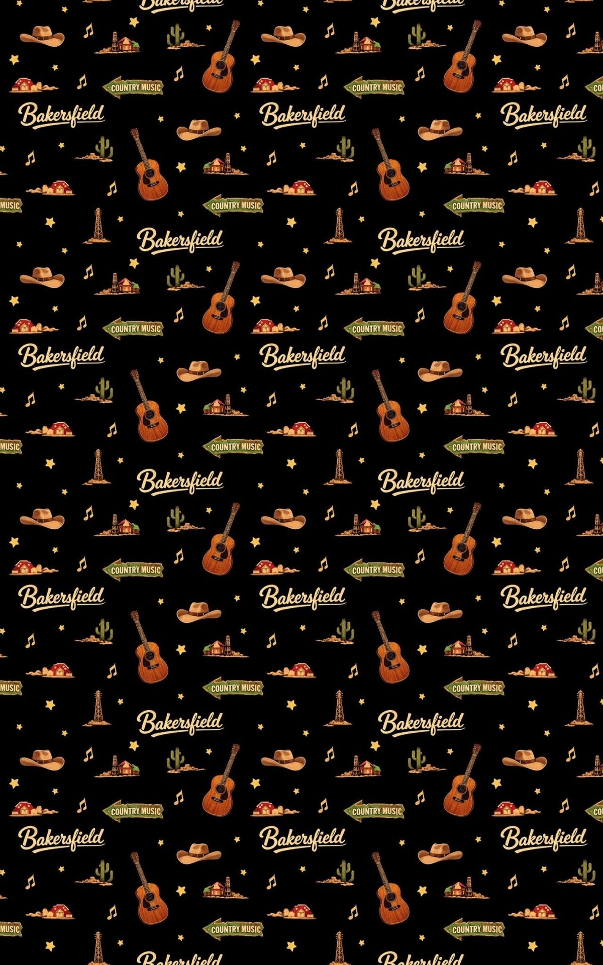 Bakersfield Country Roads Wrapping Paper