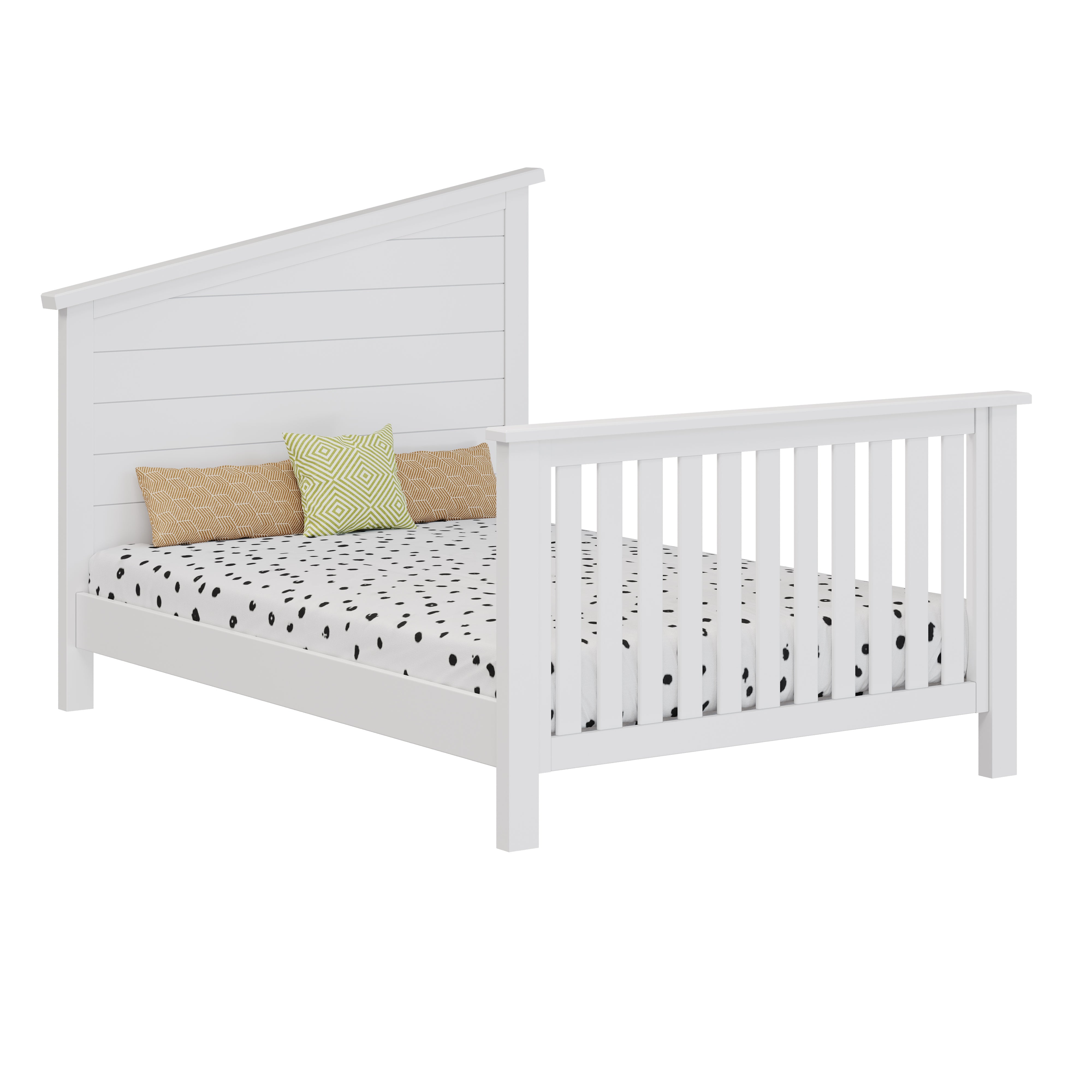 "just White"  Balanced Baby 4-in-1 Convertible Crib