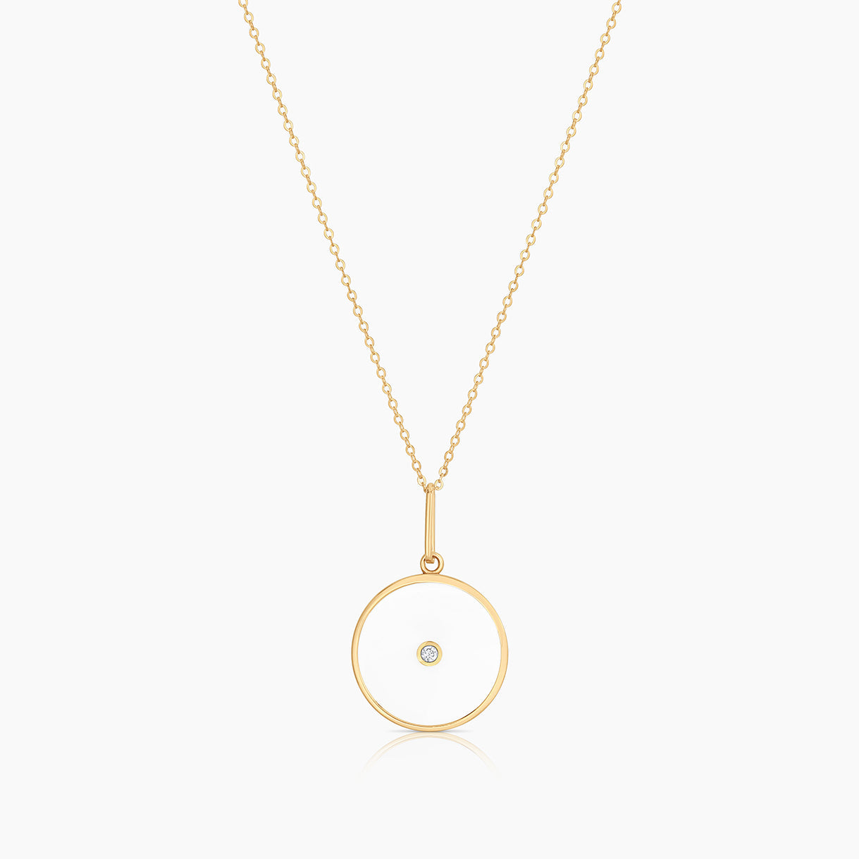 Balia White Enamel Necklace