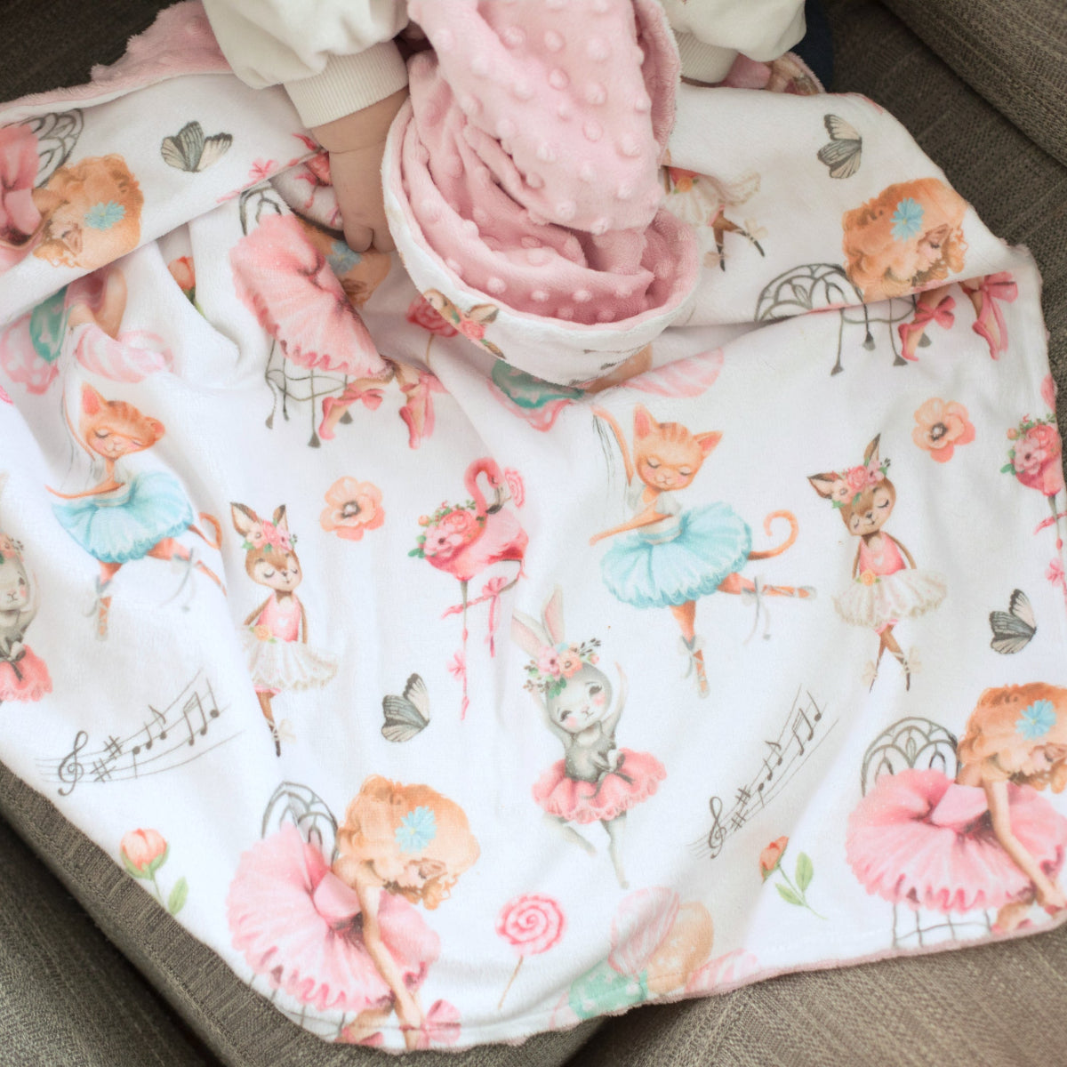 Ballerinas Minky Baby Blanket