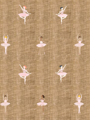 'ballerinas On Gold' Wallpaper By Meri Meri - Gold