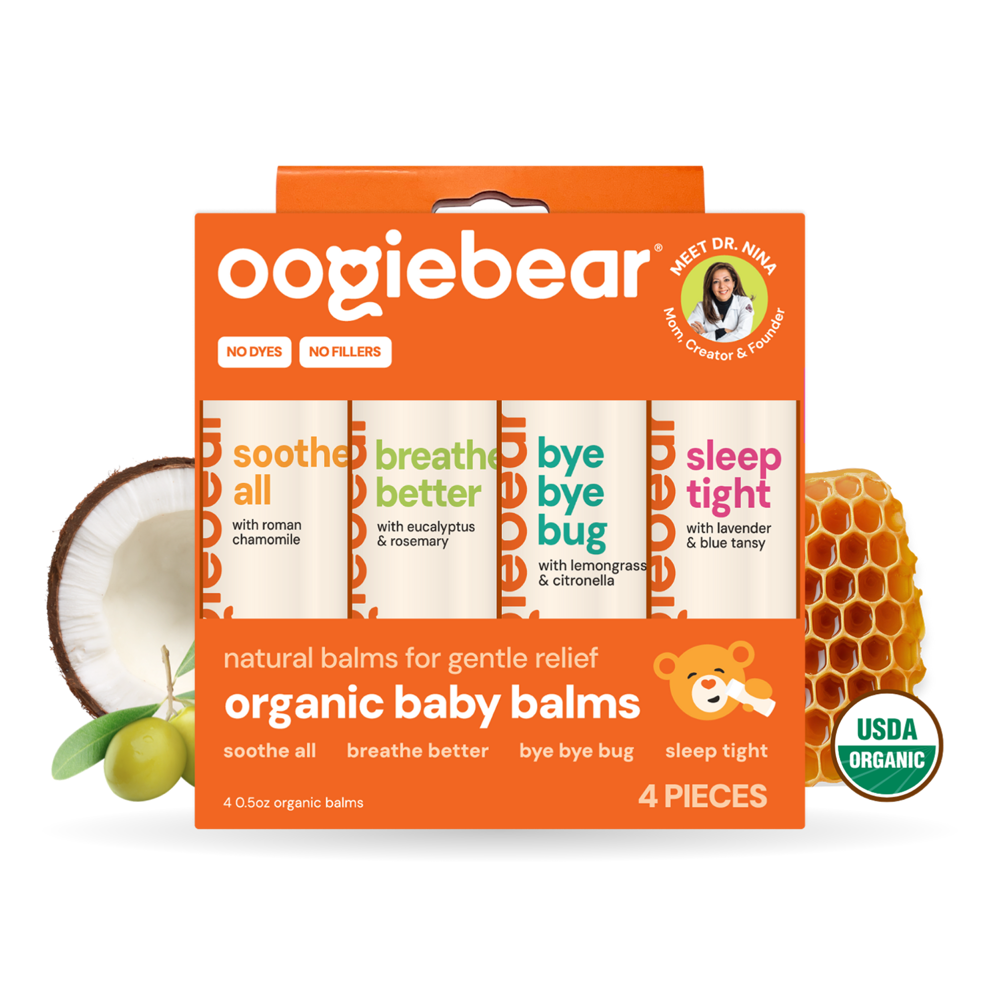 Oogiebear 4-pack Balm Collection