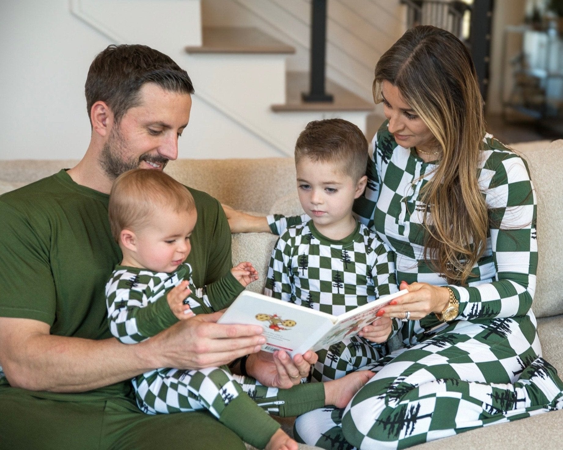 Bamboo Toddler And Kids Christmas Pajamas | Matching Family Holiday Set - Christmas Trees
