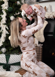 Bamboo Women’s Christmas Pajamas | Matching Holiday Family Set - Gingerbread