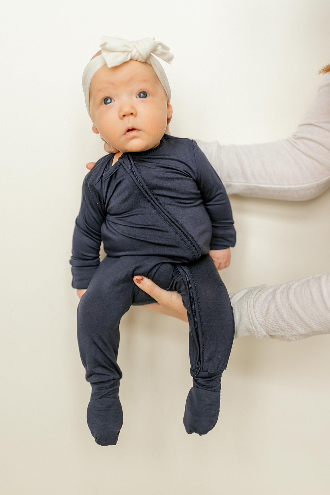 Bamboo Baby Convertible Jumpsuit 0-3 Months - Navy Blue