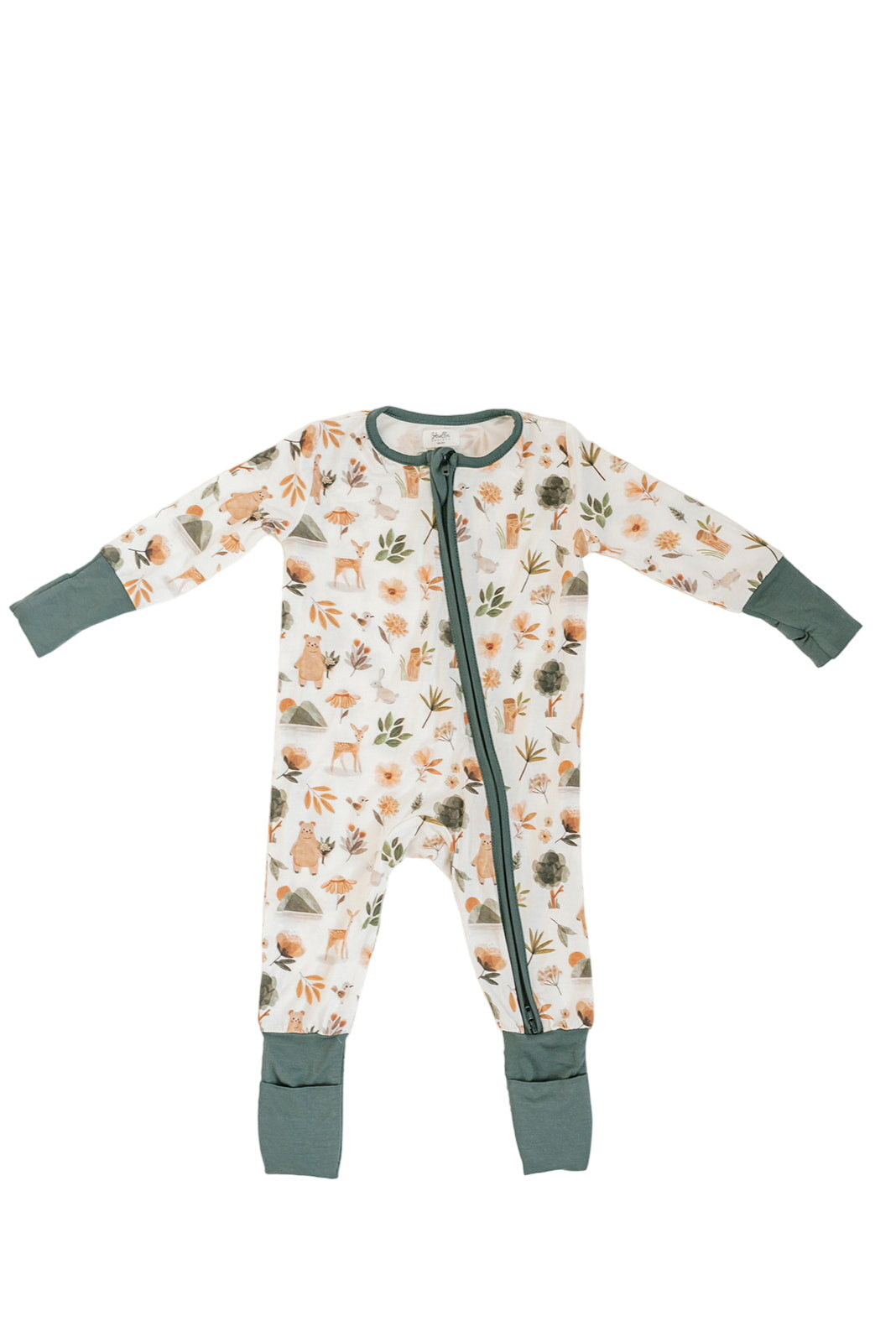 Bamboo Baby Convertible Jumpsuit 0-3 Months - Forest