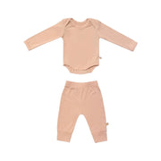 Tan Solid Bamboo Baby Jogger Set