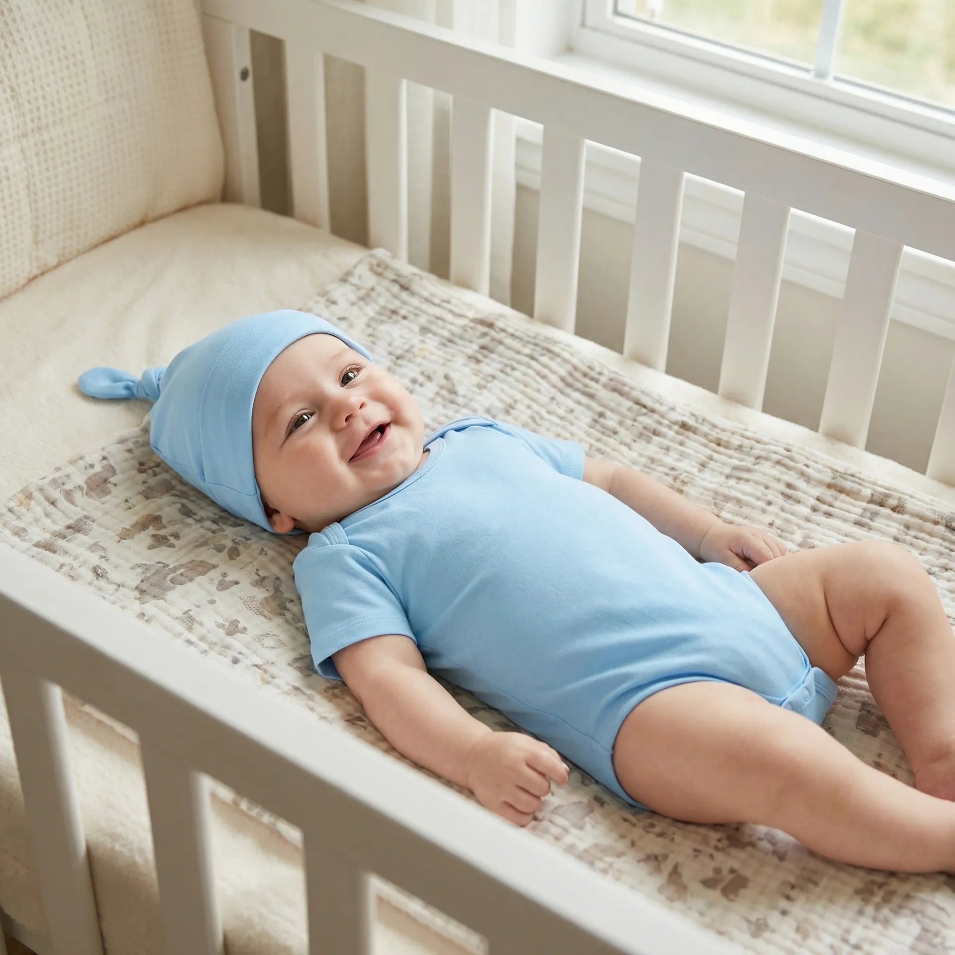 Bamboo Baby Bodysuit In Blue Bell