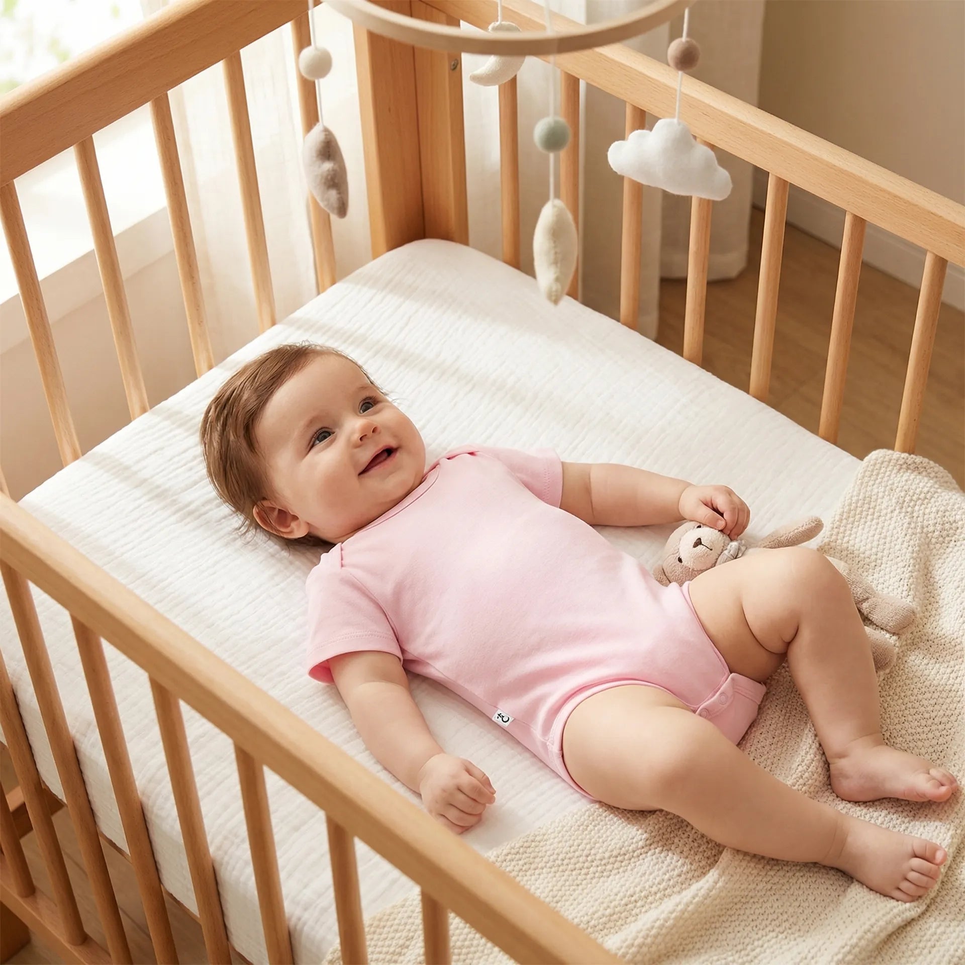 Bamboo Baby Bodysuit In Mary Rose