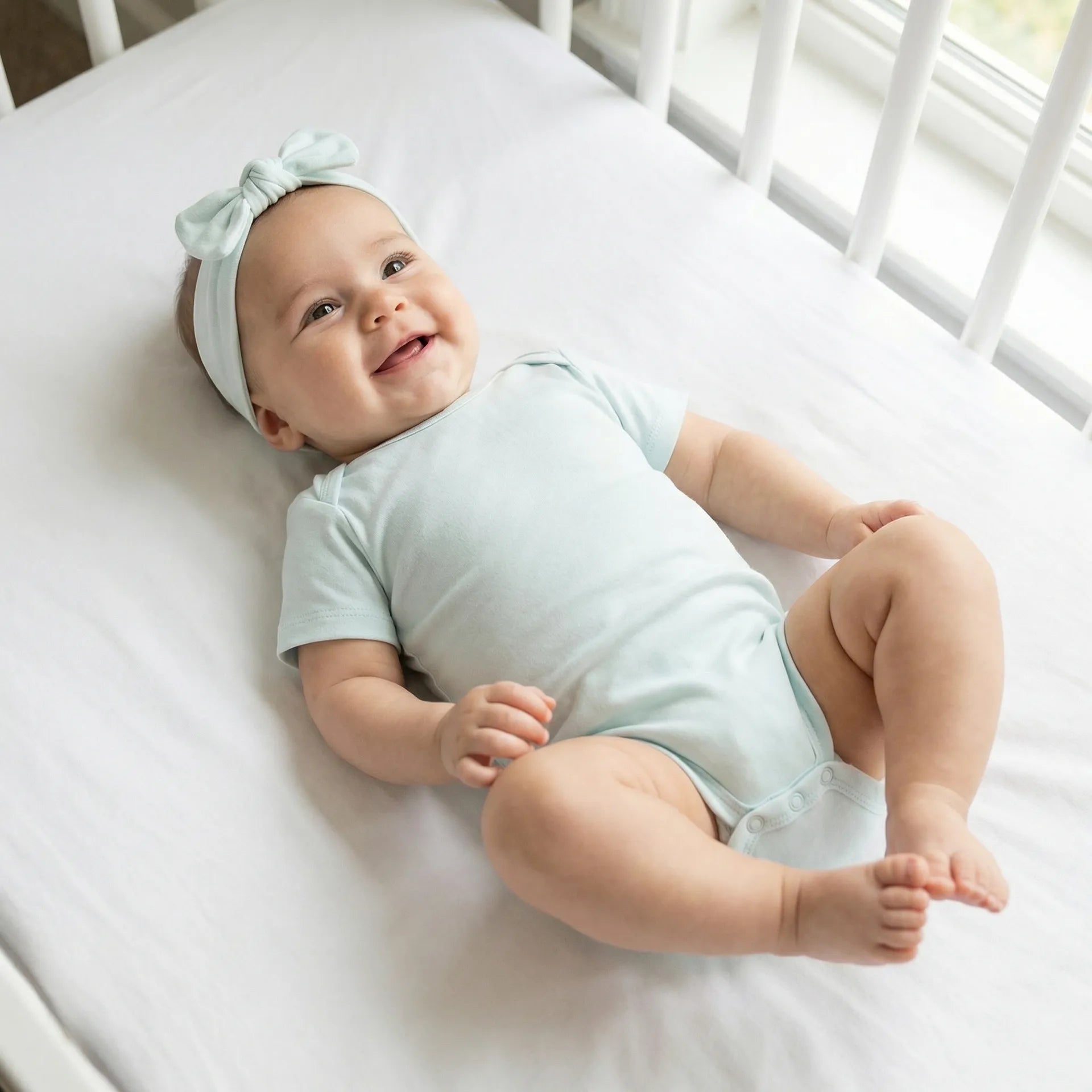 Bamboo Baby Bodysuit In Mint