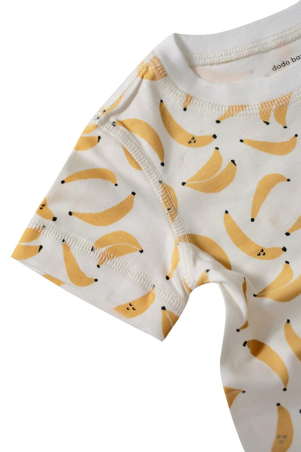 Banana Print Organic Pima Cotton Shorts Pajama Set