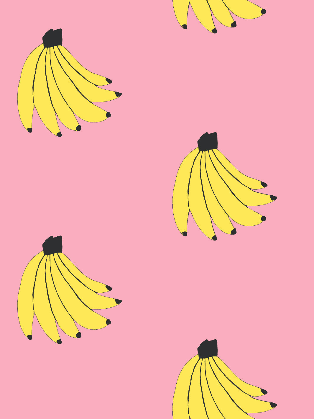 'bananas' Wallpaper By Tea Collection - Bubblegum
