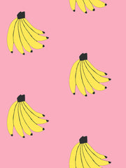 'bananas' Wallpaper By Tea Collection - Bubblegum