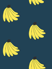 'bananas' Wallpaper By Tea Collection - Deep Lapis