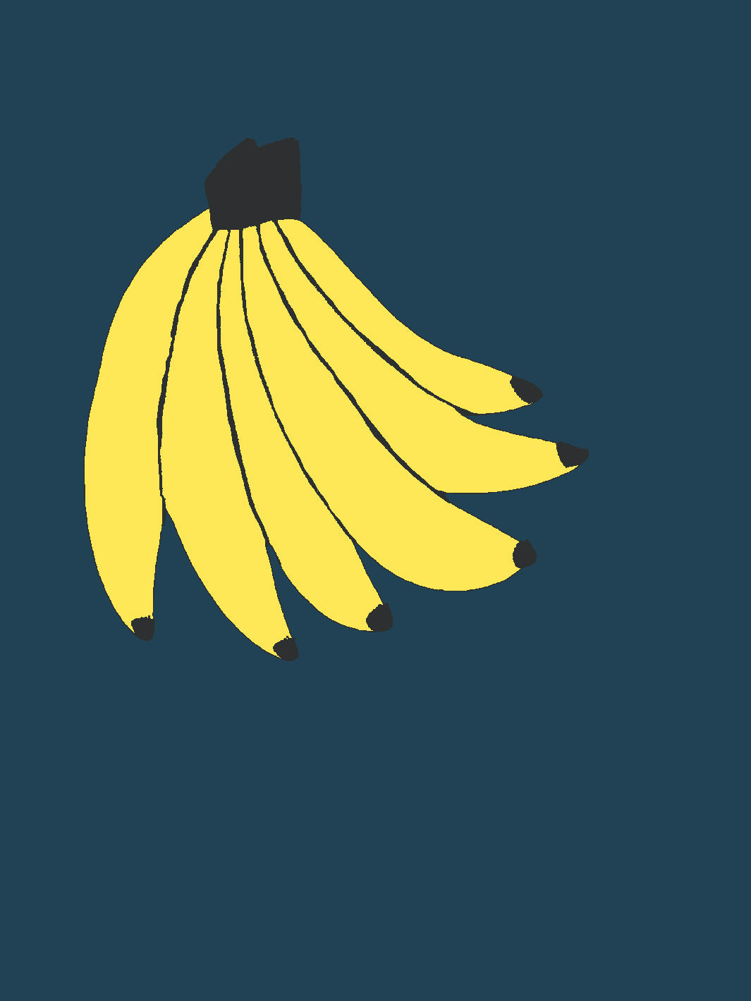'bananas' Wallpaper By Tea Collection - Deep Lapis