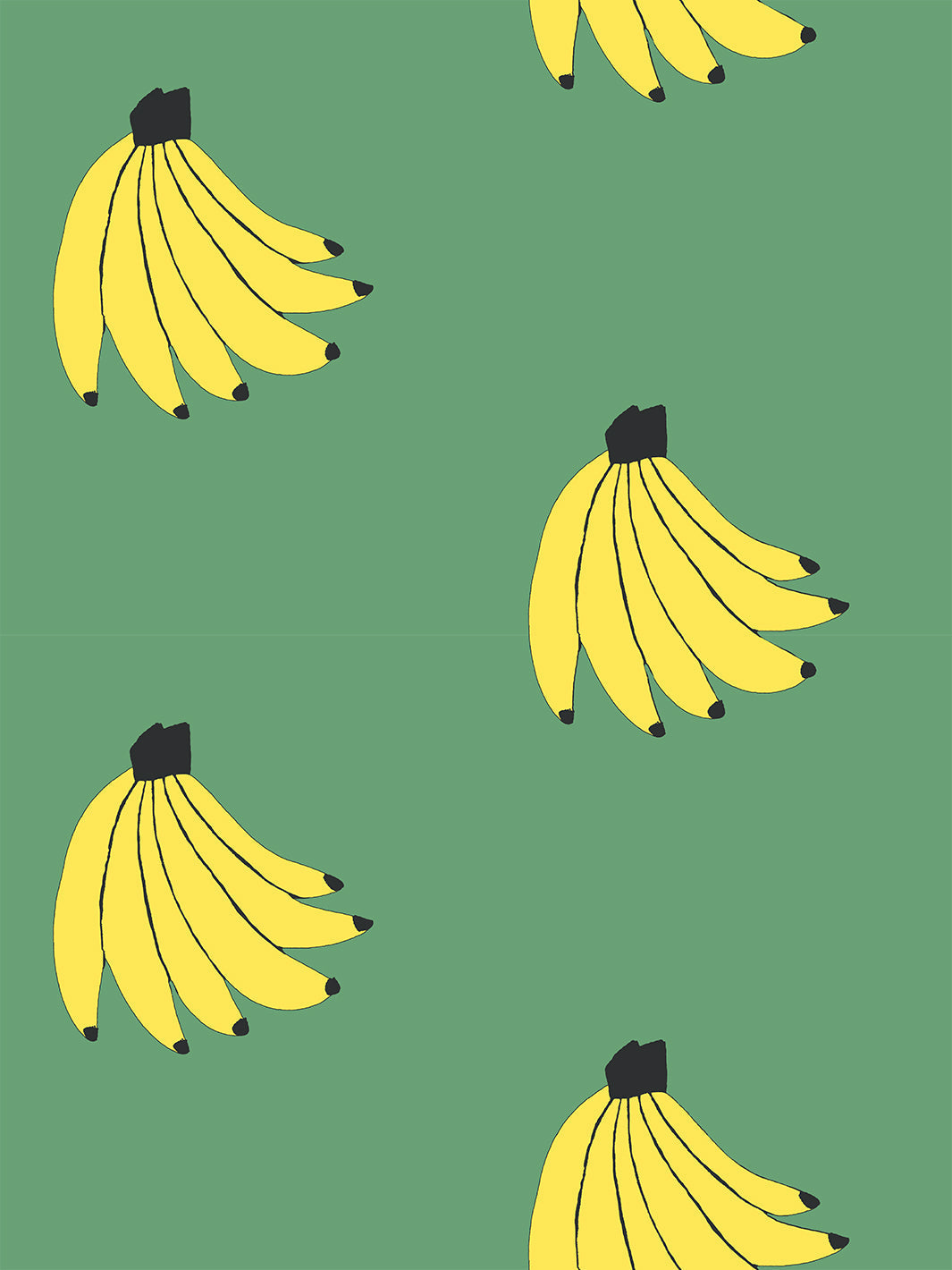'bananas' Wallpaper By Tea Collection - Green