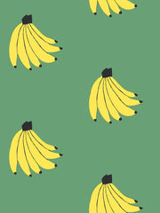 'bananas' Wallpaper By Tea Collection - Green