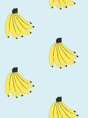'bananas' Wallpaper By Tea Collection - Pale Blue