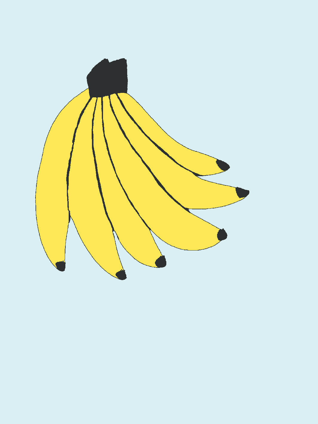 'bananas' Wallpaper By Tea Collection - Pale Blue