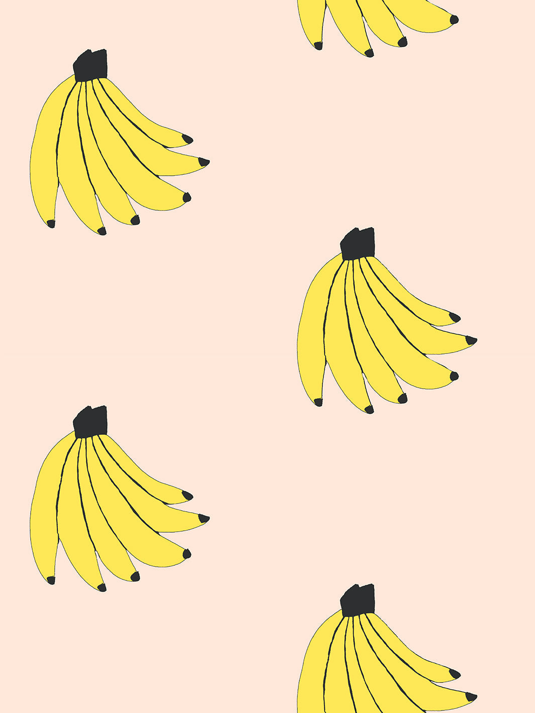 'bananas' Wallpaper By Tea Collection - Peach