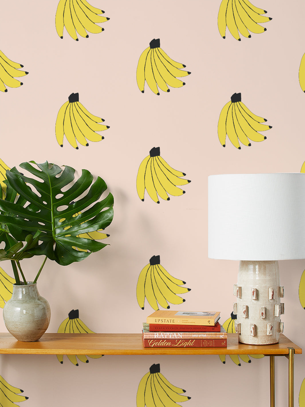 'bananas' Wallpaper By Tea Collection - Peach