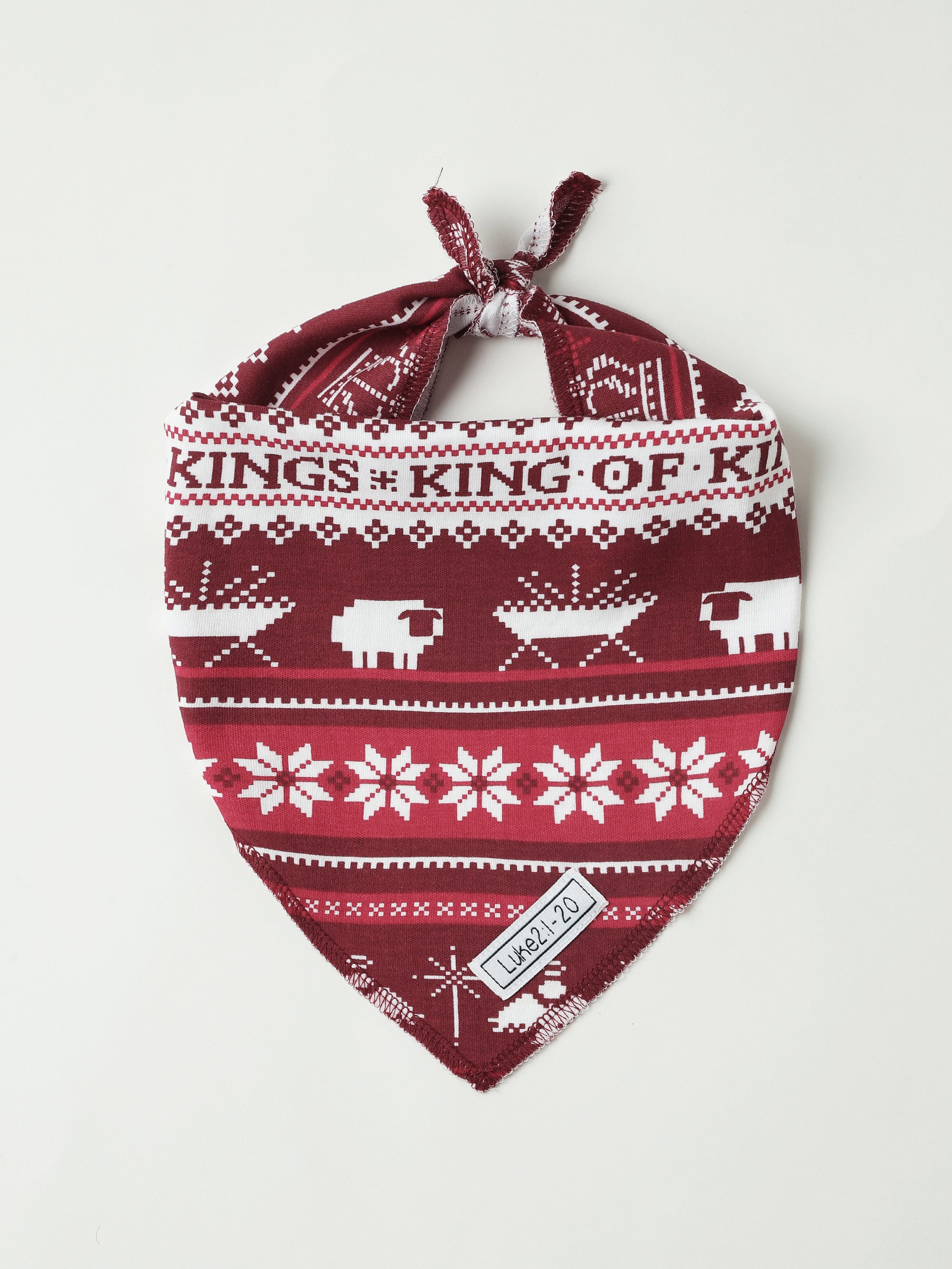 King Of Kings Ruby Red Pet Bandana Cotton