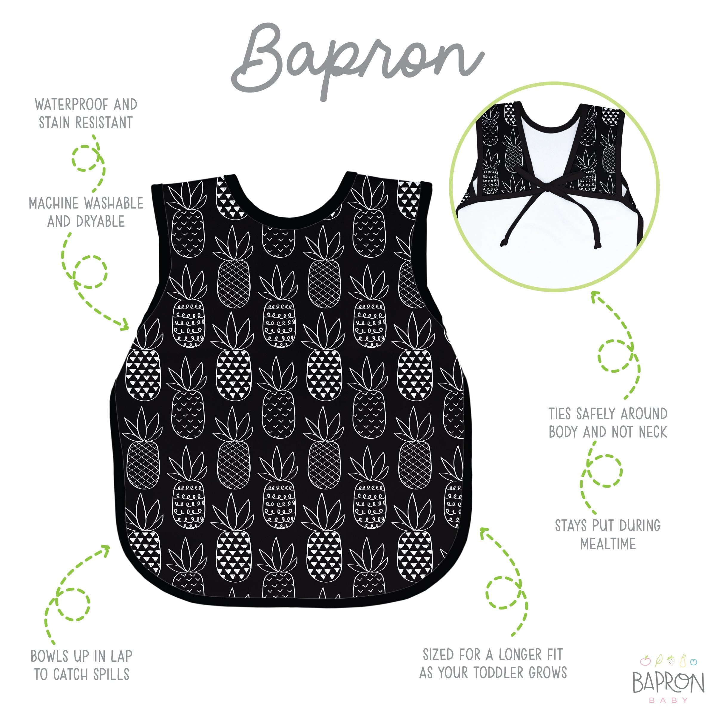 Pineapple Monochrome Bapron