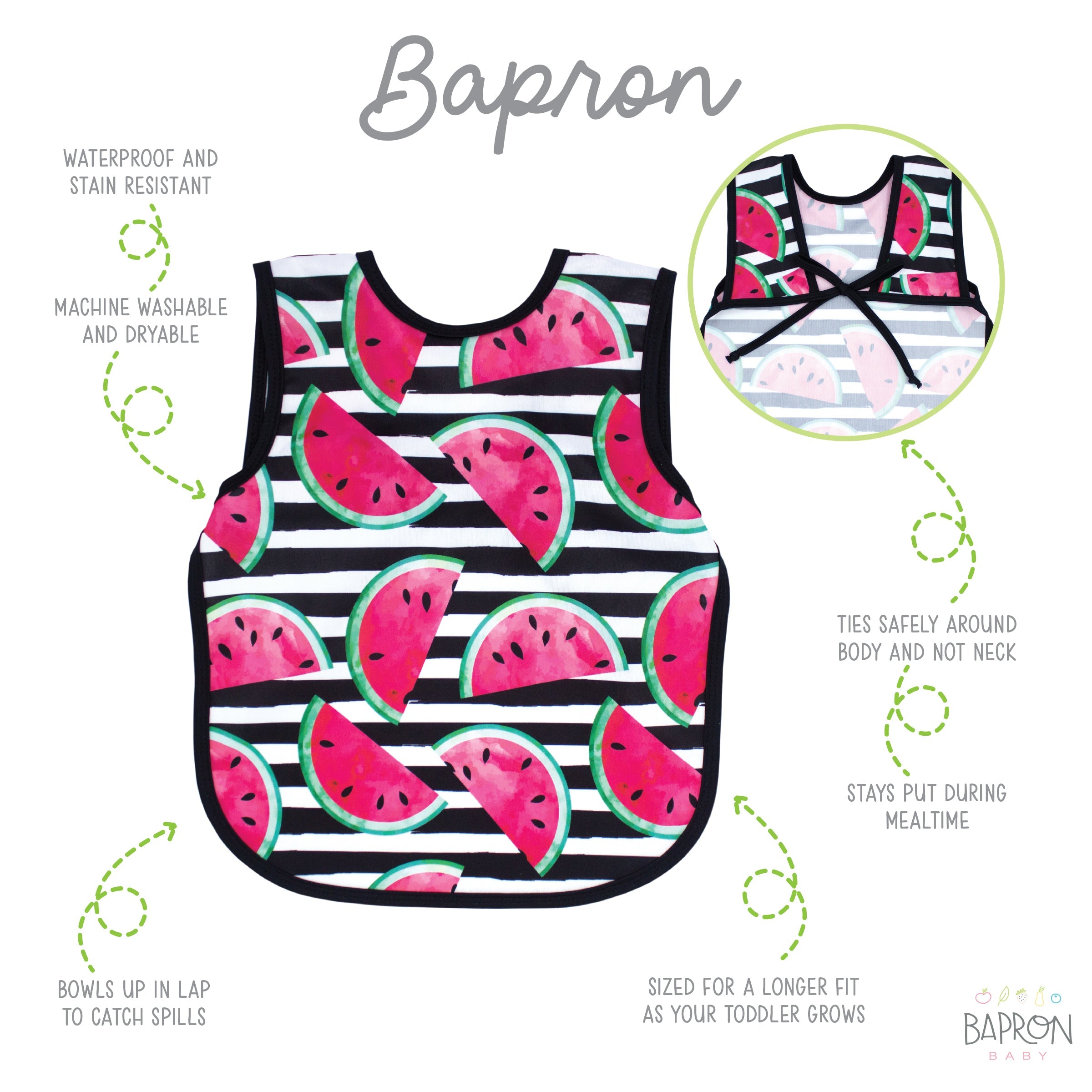 Summer Stripes - Watermelon Bapron