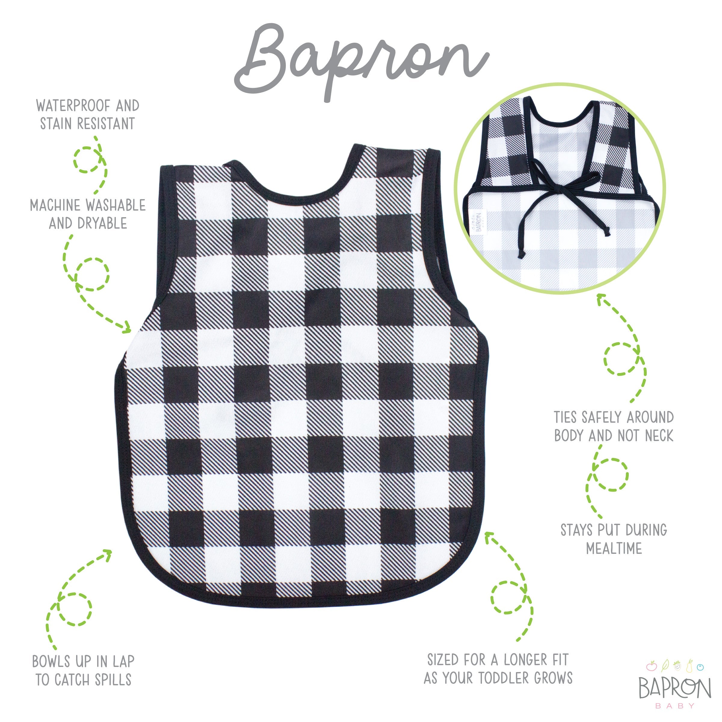 White Buffalo Plaid Bapron