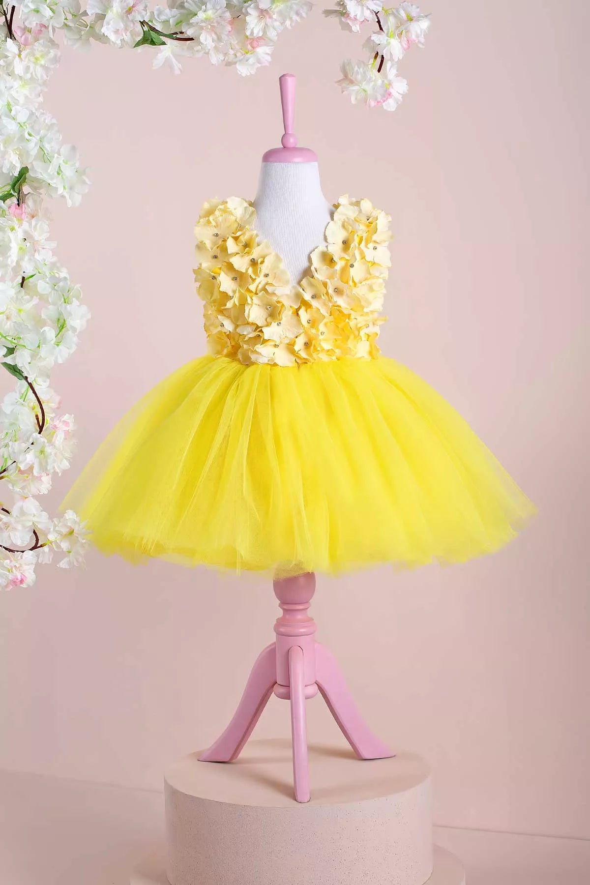 Barbara Yellow Party Dress