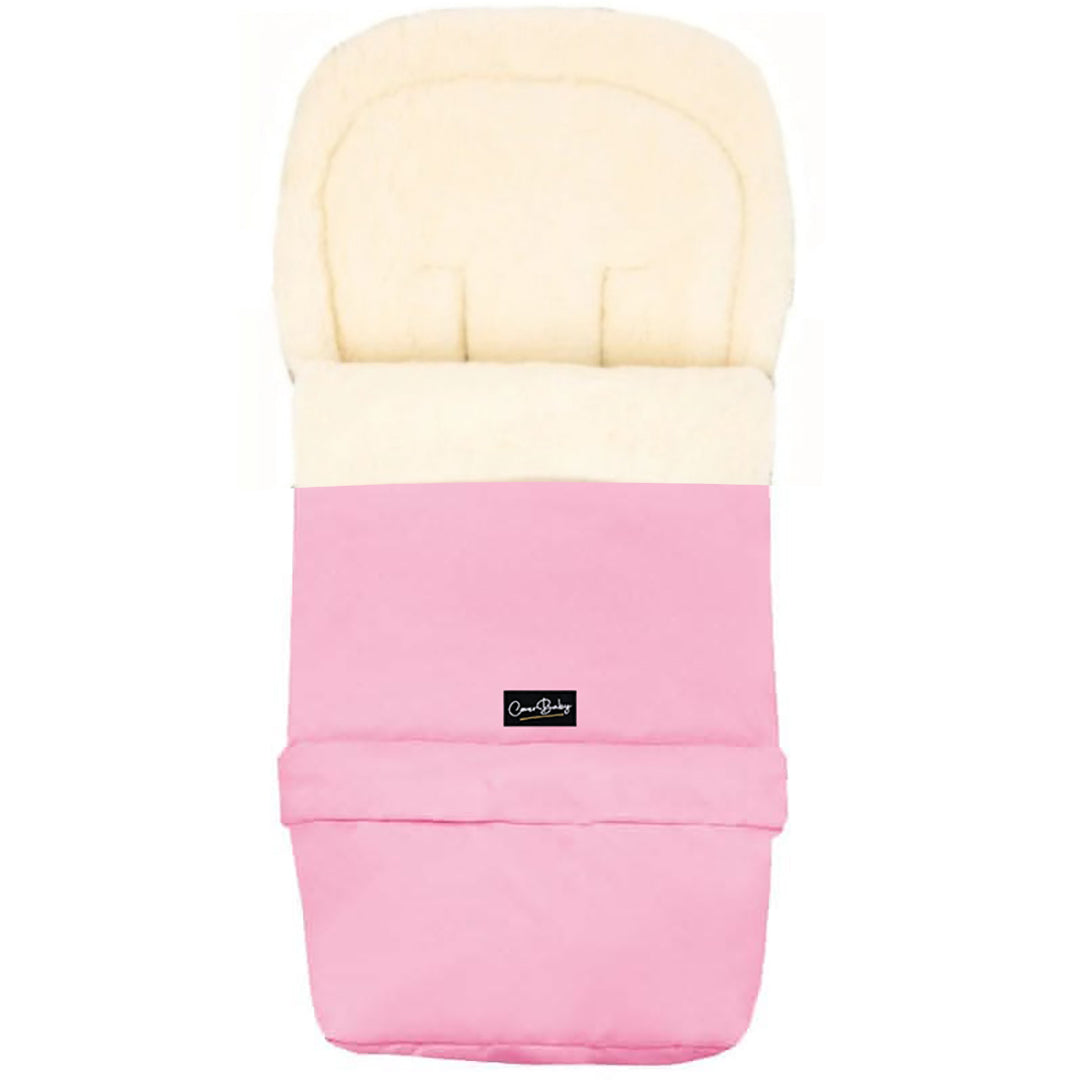 Pink Organic Wool Adjustable Footmuff