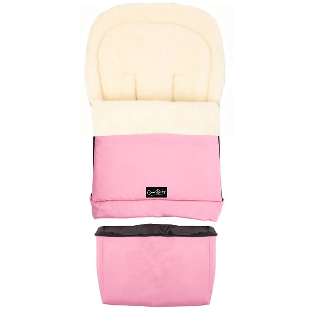 Pink Organic Wool Adjustable Footmuff
