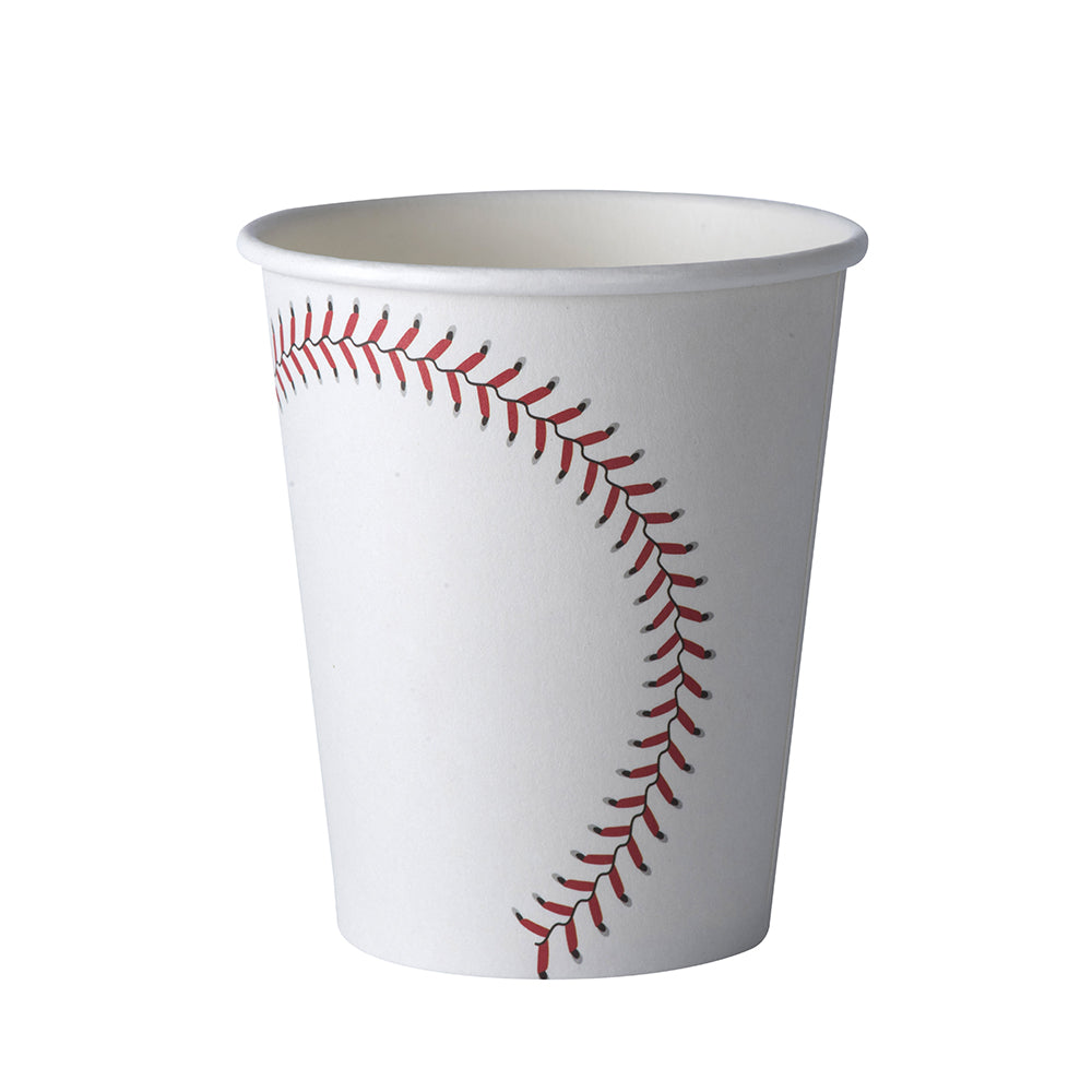 Baseball Themed 9 Oz Disposable Paper Cups 100 Pack