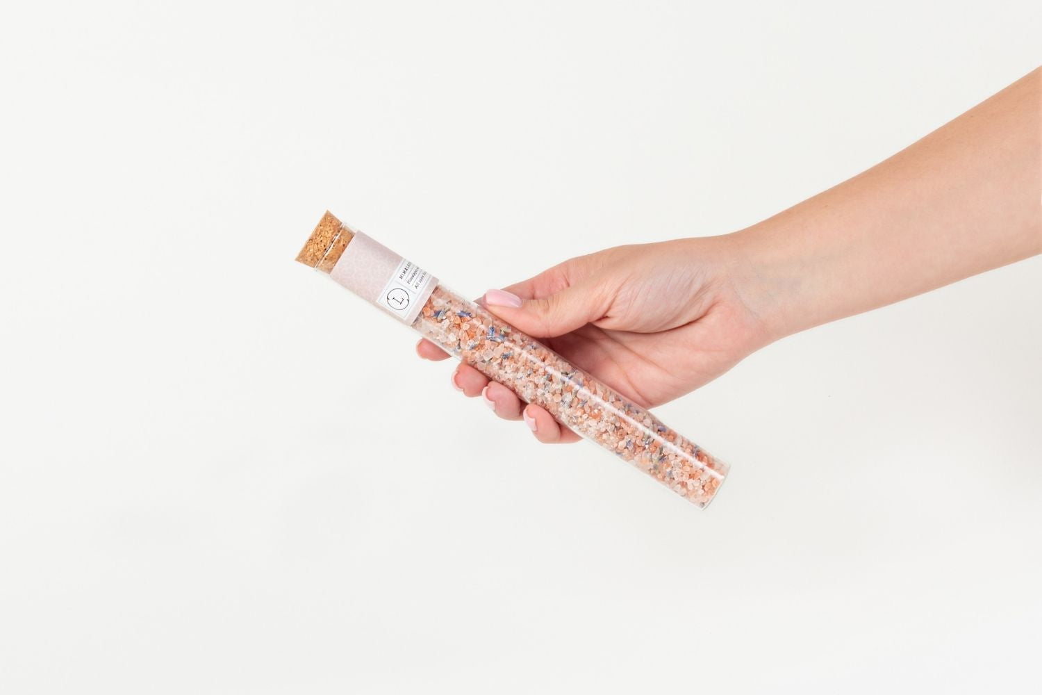 Natural Bath Salts Gift Set In 8 Glass Tubes, Luxurious Bath Experience