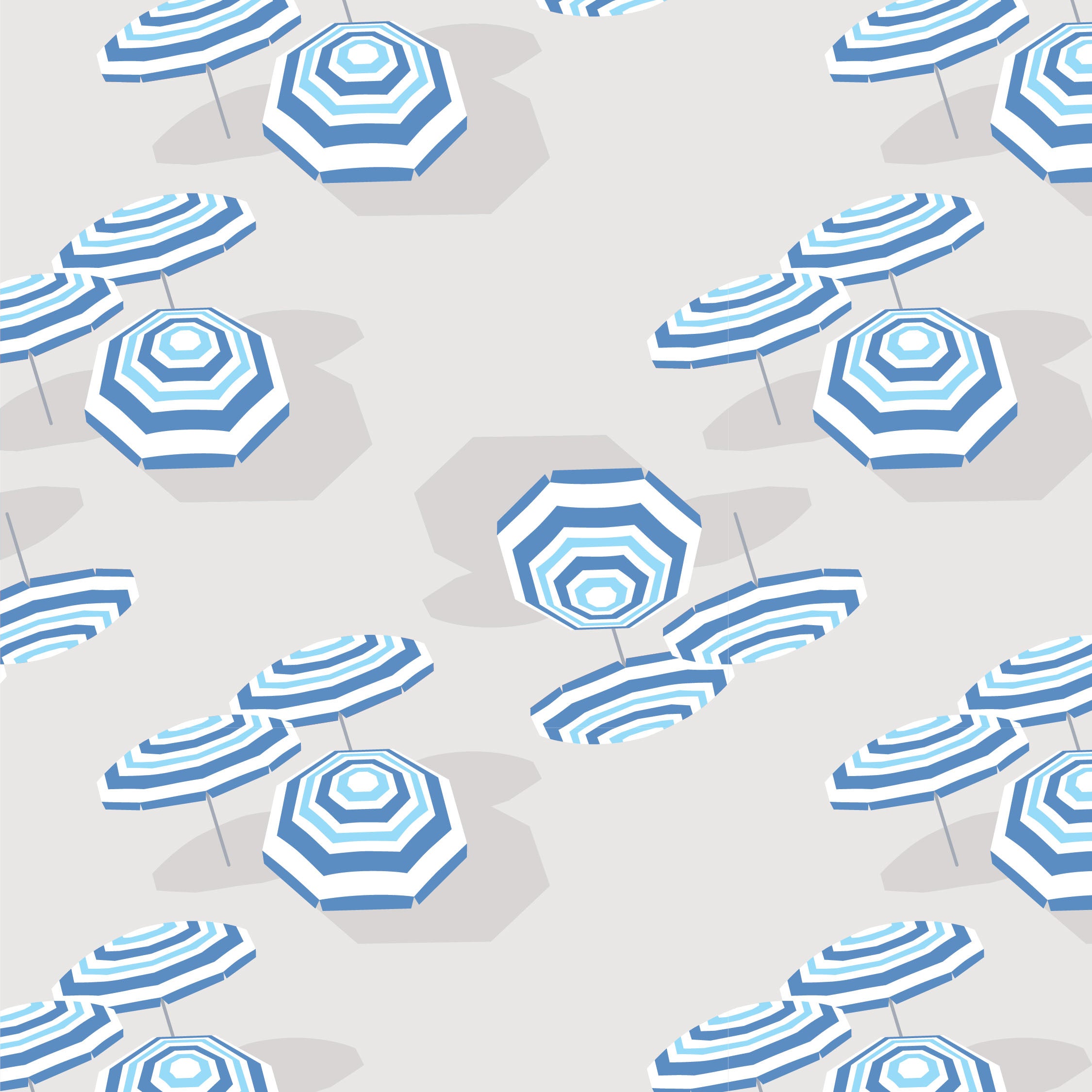 Amalfi Coast Beach Umbrella Navy Gray Zippered Romper