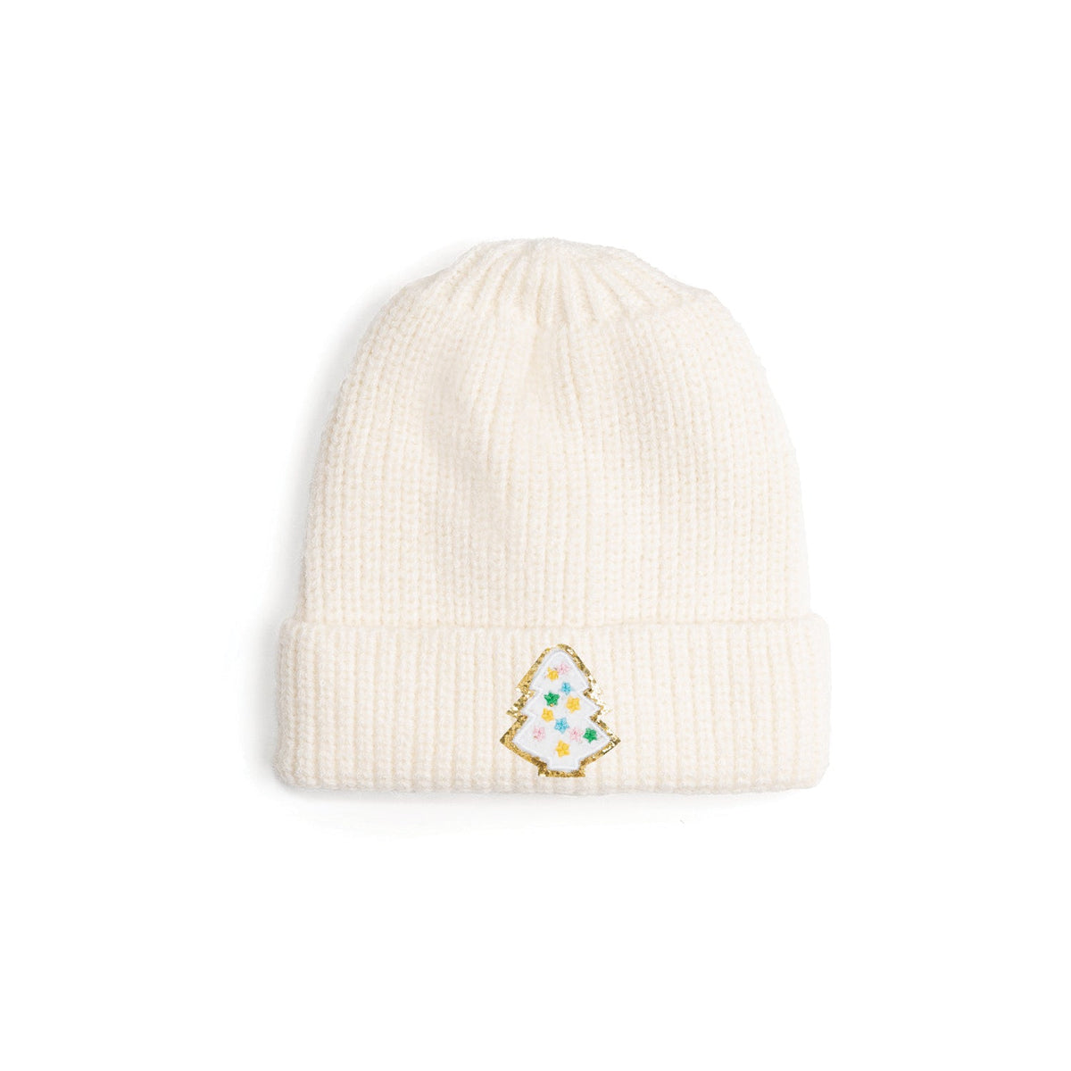 Pastel Christmas Tree Patch Beanie