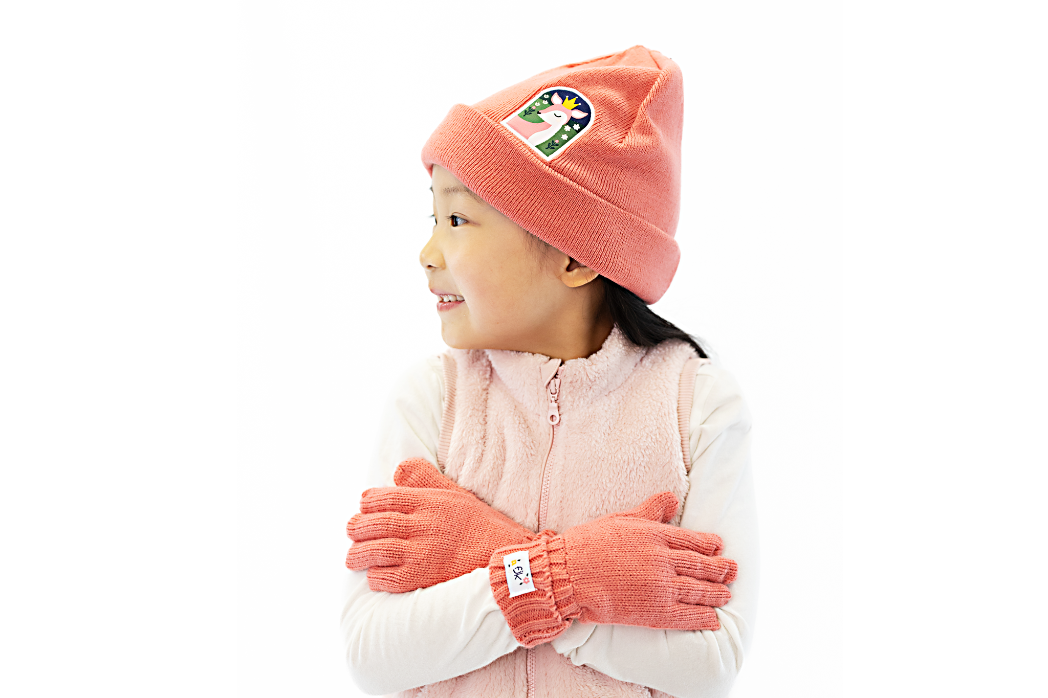 Toddler/kids Beanie & Gloves Set - Deer