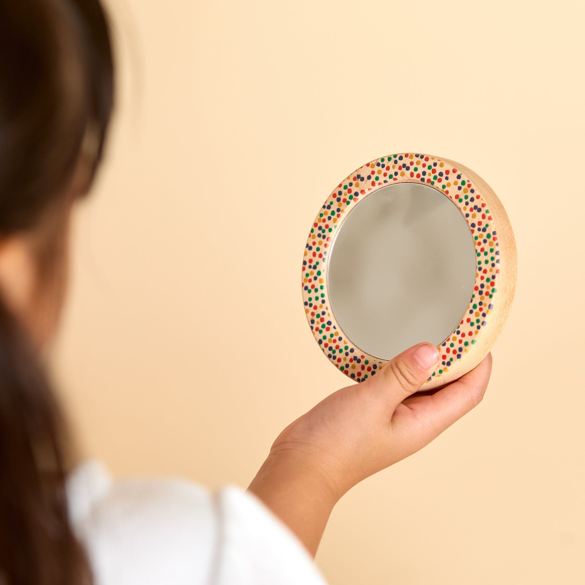 Printed Bear Single-piece Rattle And Matching Mirror