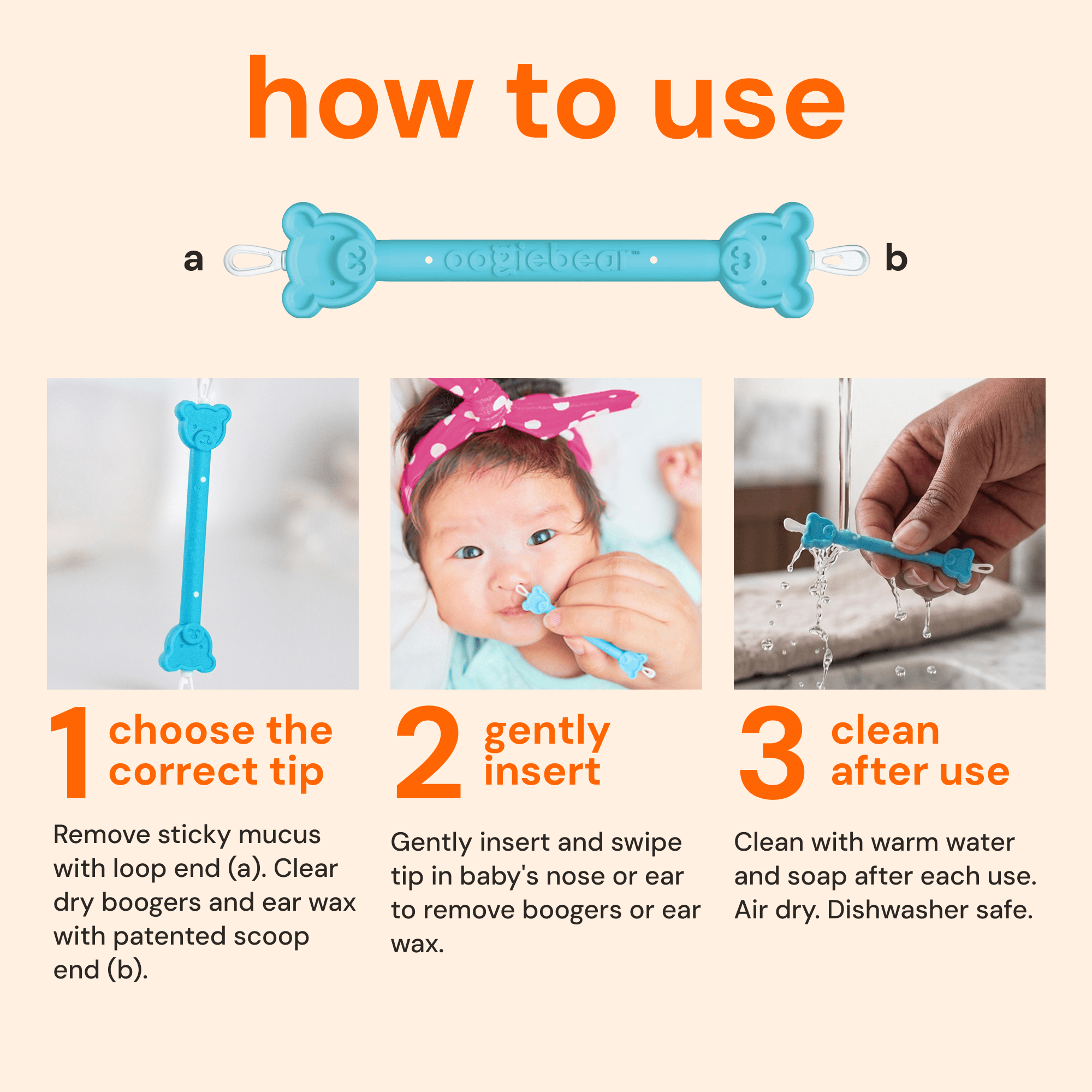 Oogiebear Baby Nose And Ear Cleaning Kit