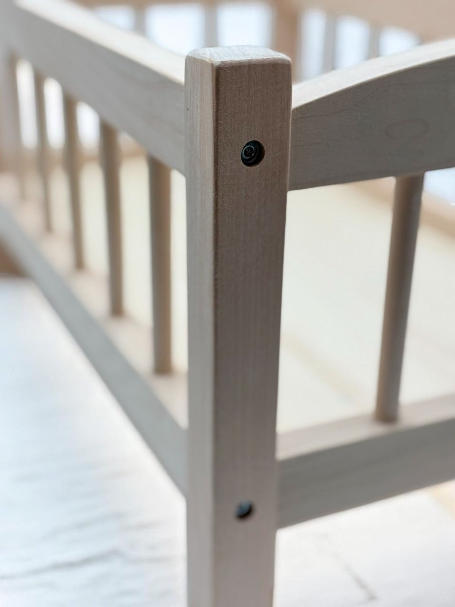 Bebenita | Wooden Baby Doll Cradle Bed In Natural Birch