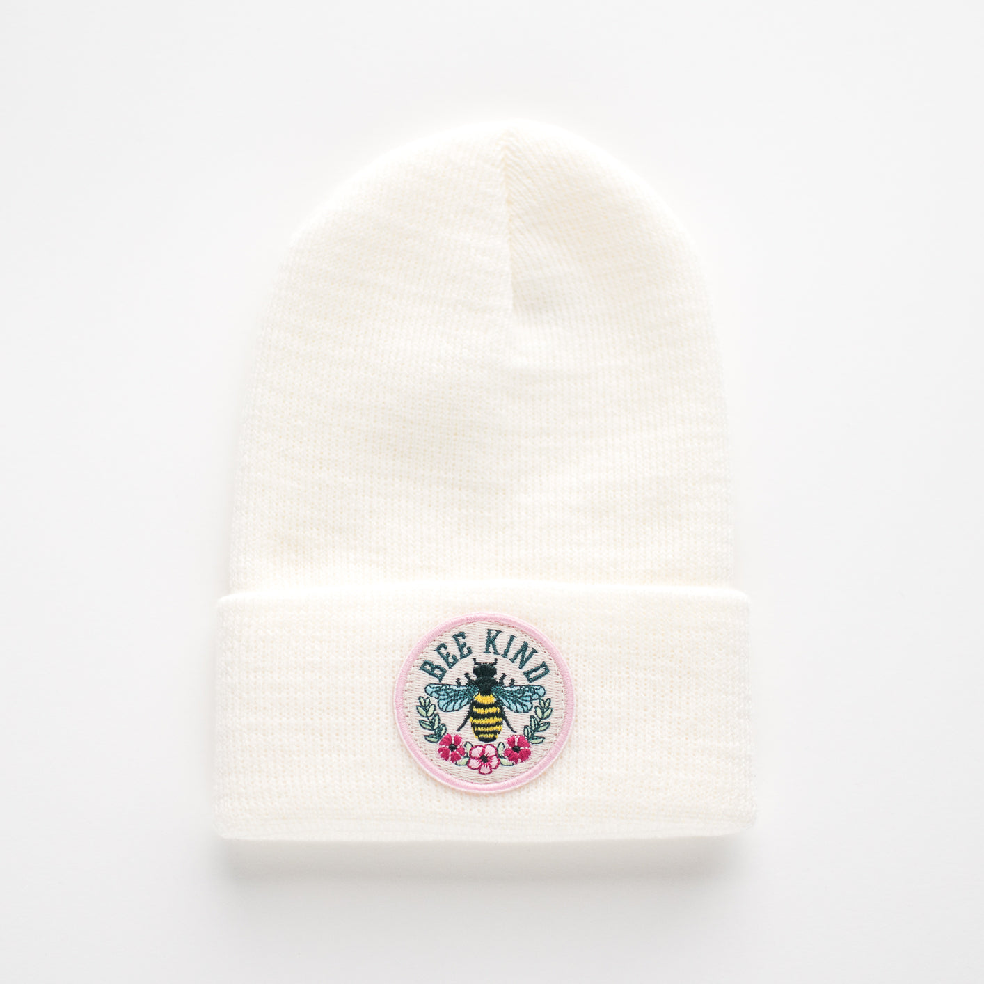 Bee Kind - White Kids Beanie