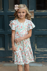 Beige Flower Dress