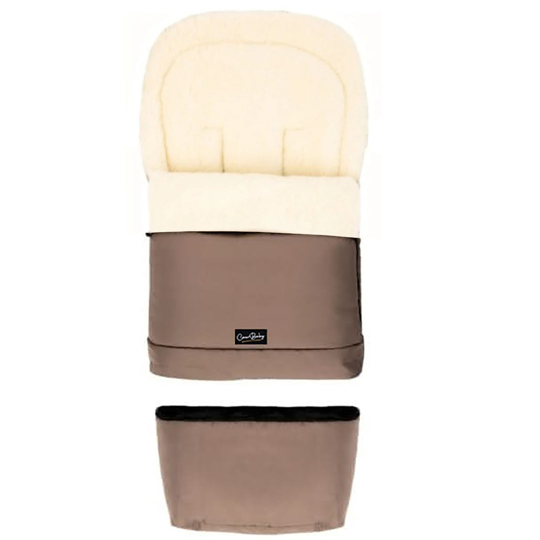 Beige Organic Wool Adjustable Footmuff