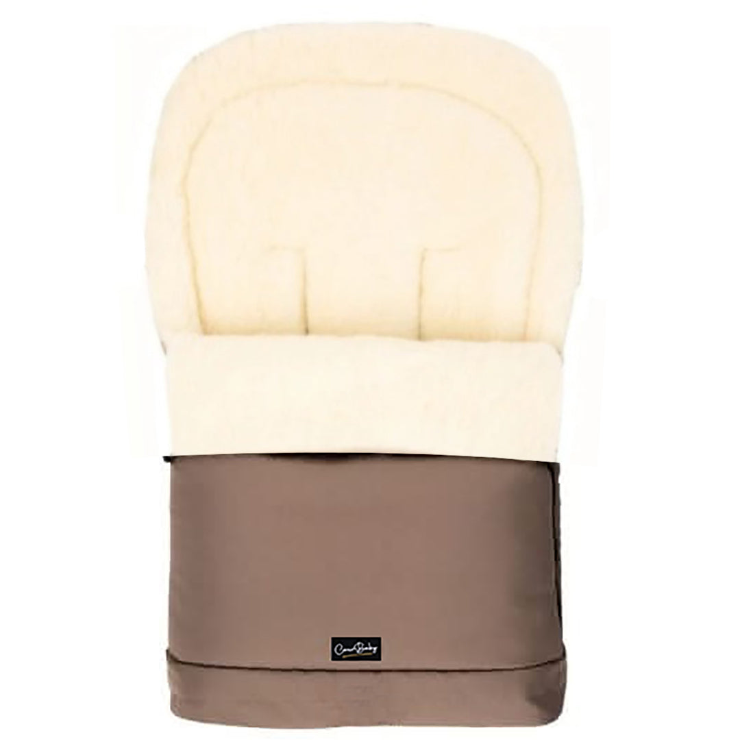 Beige Organic Wool Adjustable Footmuff
