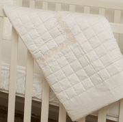 Embroidered Coverlet - Beige Pearls