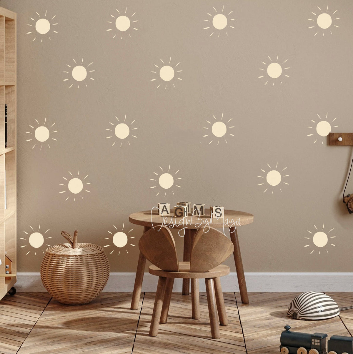 Boho Sunshines - Fabric Nursery Wall Art Decals
