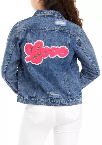 Tweenstyle By Stoopher - Denim Jacket With Love Appliqué