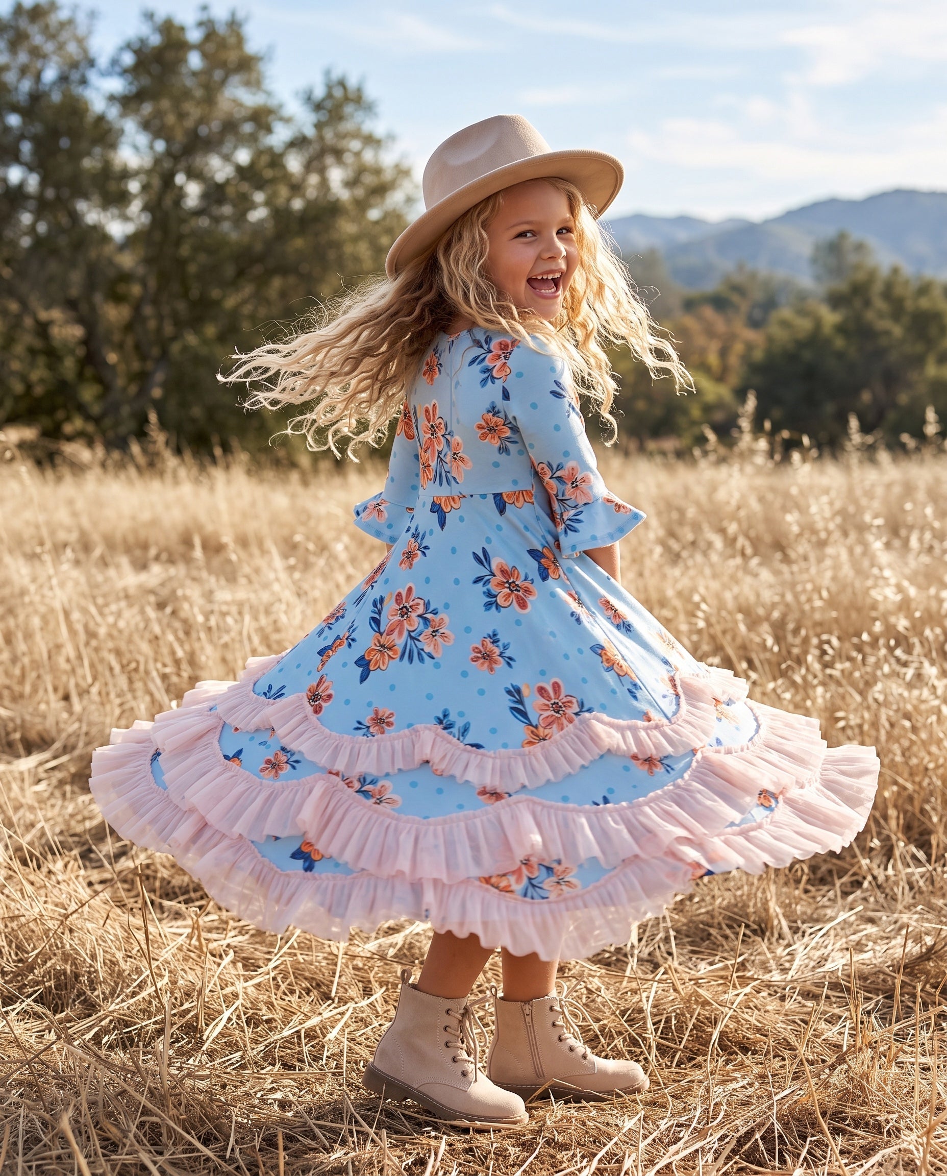 Bella Winter Garden Ruffles Dress