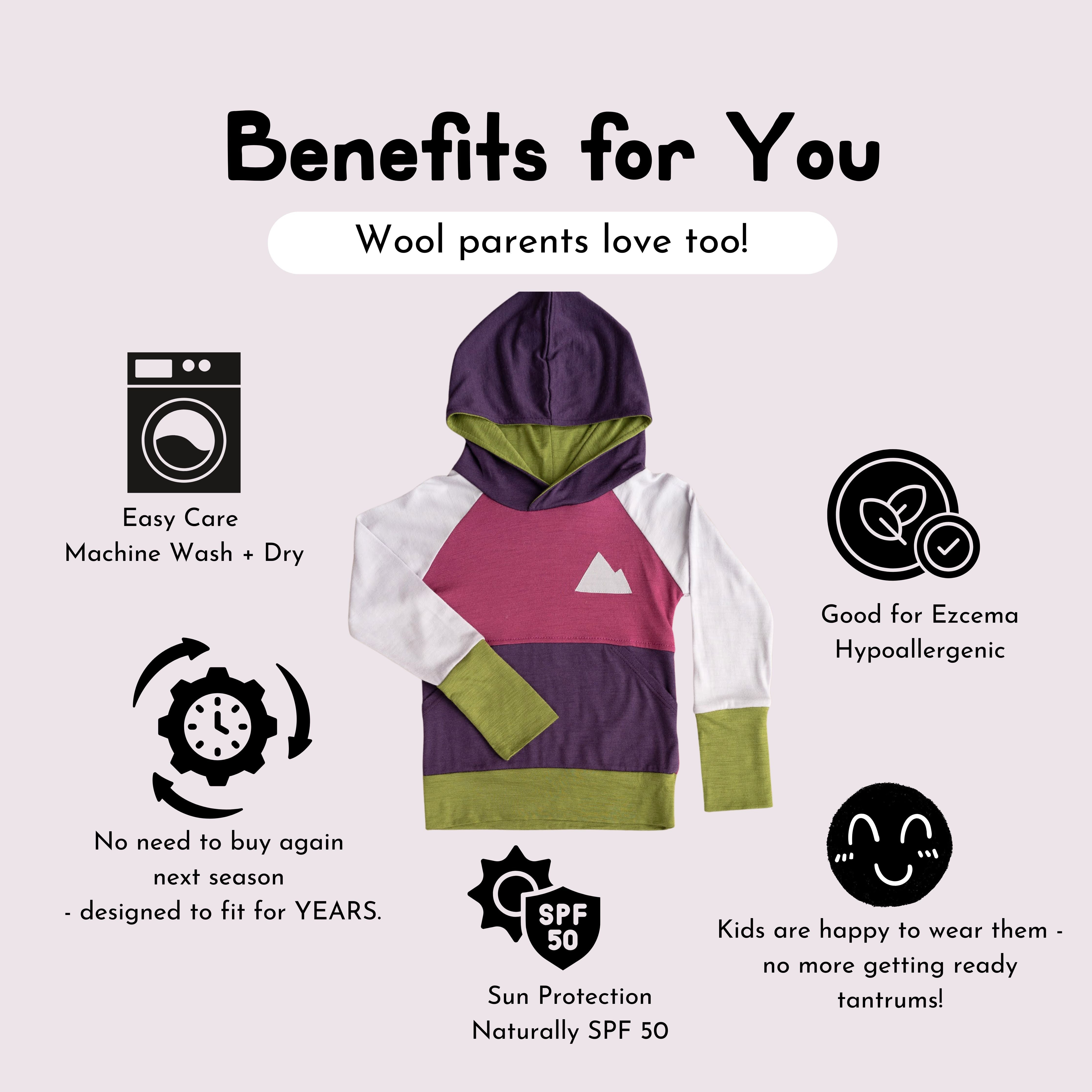 Kids Free Range Merino Hoodie